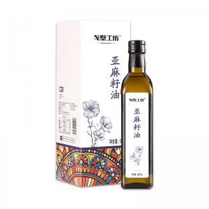 亚麻籽油礼盒一级冷榨植物油500ml*2瓶OEM代加工