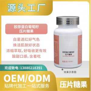 胶原蛋白葡萄籽压片糖果OEMODM贴牌代加工来料工厂直营批发食品