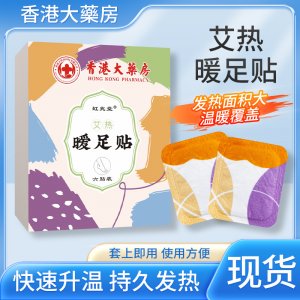 虹兆堂艾热暖足贴 草本温灸贴热敷贴 蒸汽暖足帖 自发热足底贴