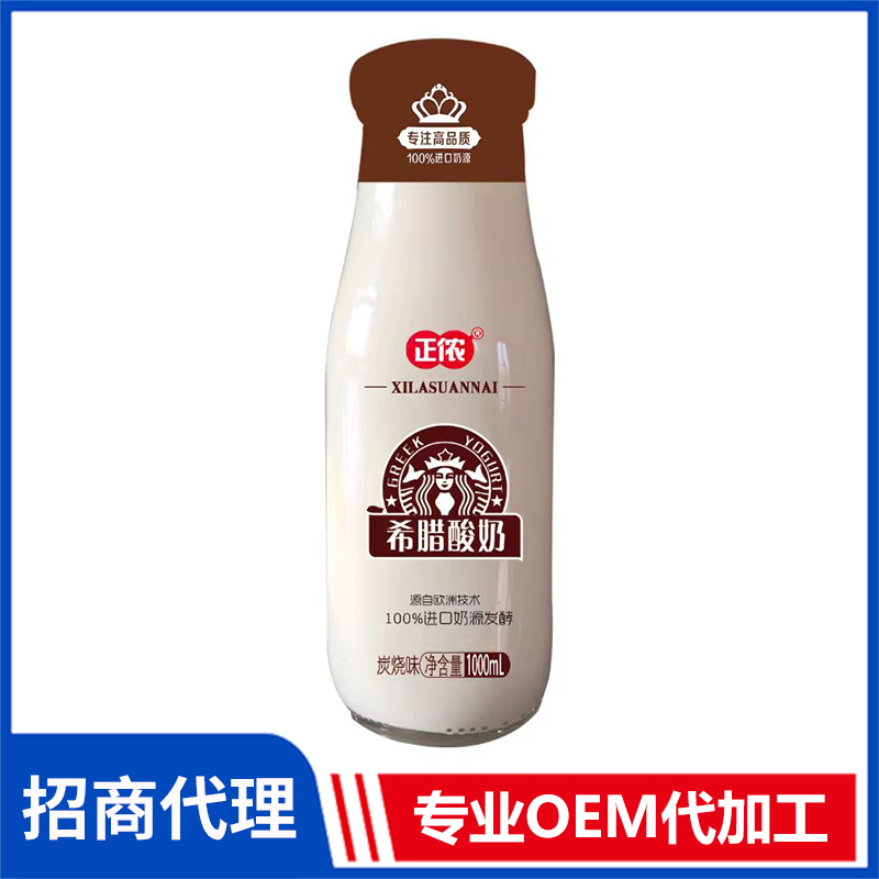 正侬希腊酸奶碳烧味1000ml代理批发 酸奶OEM贴牌定制代加工