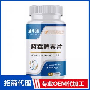 蒲小蒲蓝莓酵素片OEM代加工 压片糖果片剂软糖贴牌定制源头工厂