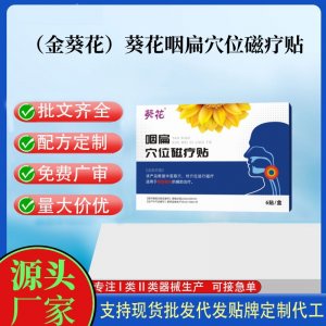 葵花咽扁穴位磁疗贴6贴定制 贴剂现货批发贴牌代加工