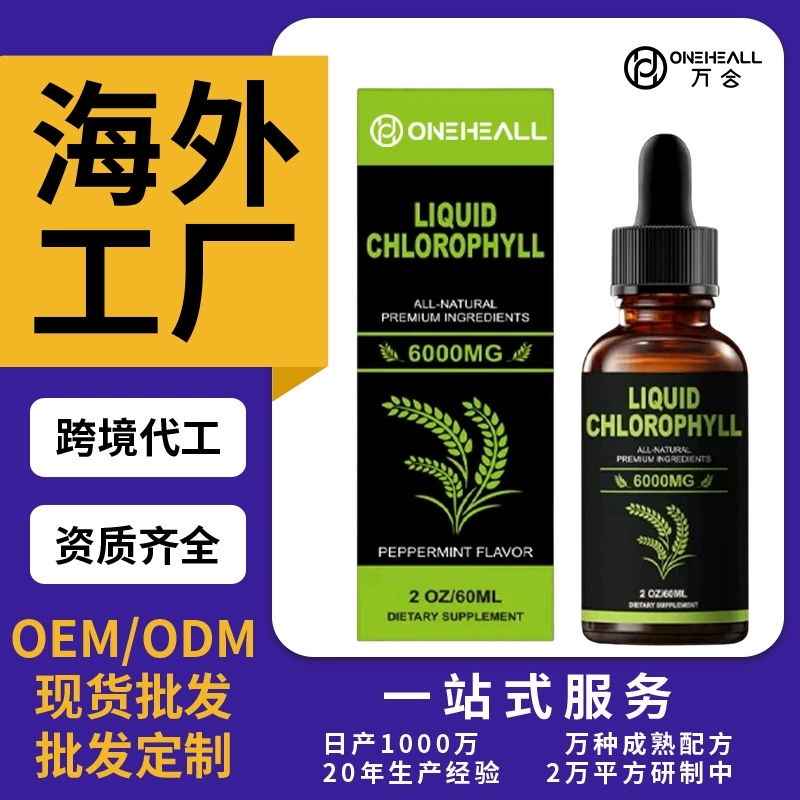 AMAZON热销 chlorophyll liquid 叶绿素浓缩液滴剂 跨境 OEM