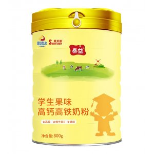 秦益学生果味高钙高铁奶粉 800克OEM/ODM贴牌代加工批发定制源头厂家