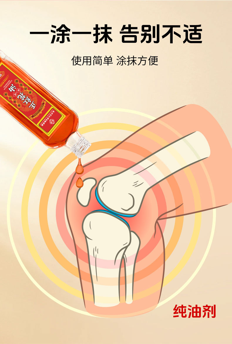 南京同仁堂正红花油50ml纯油剂颈肩腰腿脚踝骨关节红花油活络油