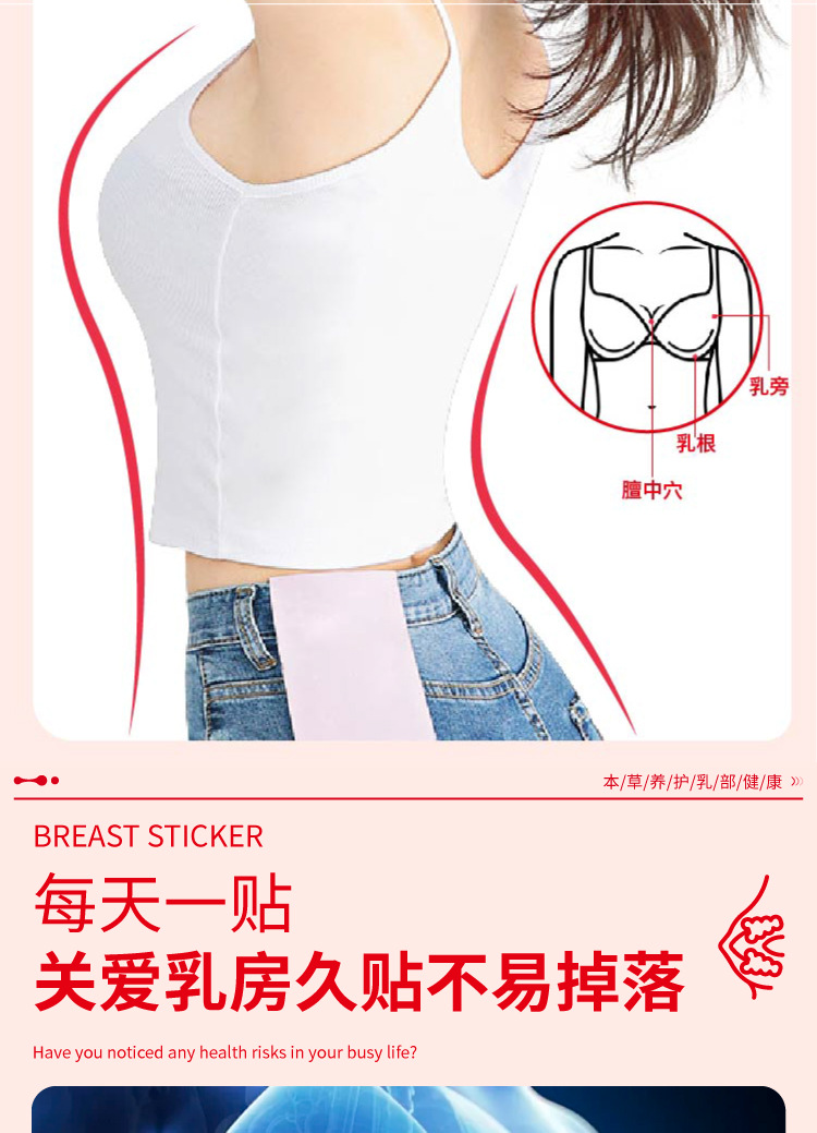 国药世家木瓜葛根贴保健贴乳贴淋巴贴腋下通络贴淋巴副乳贴膏药贴