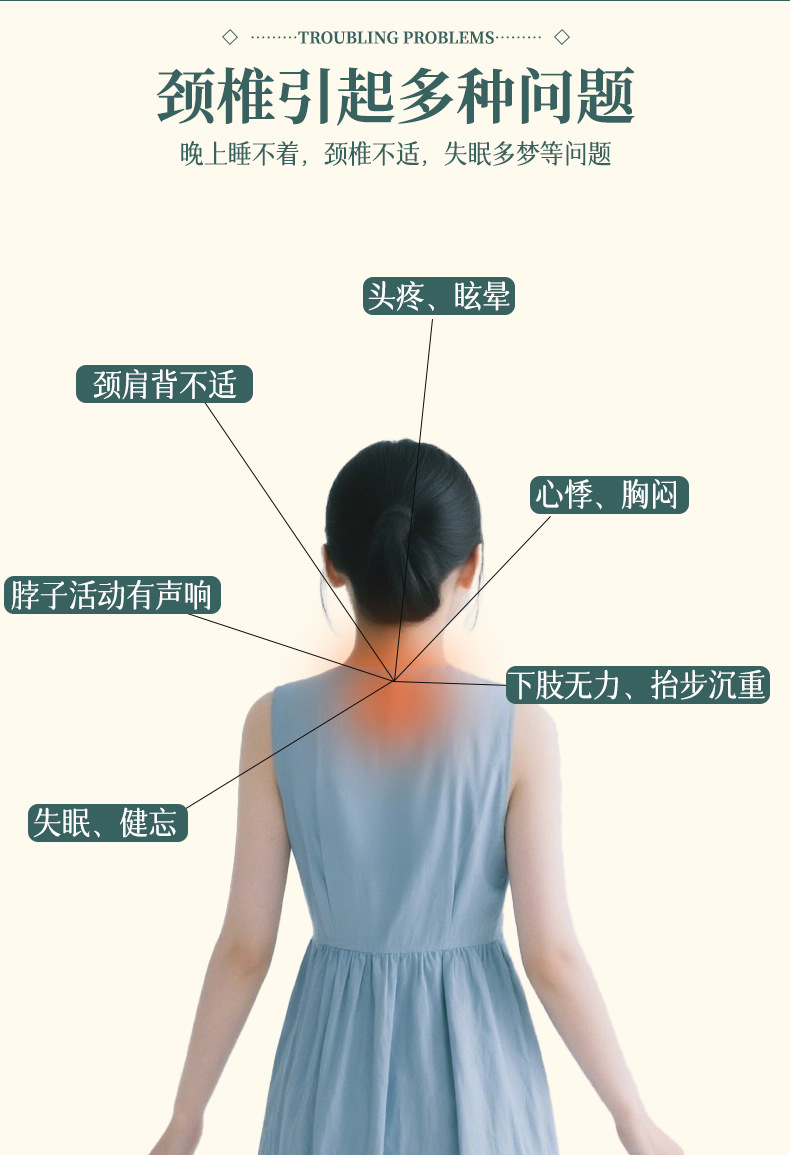 电加热宫廷枕艾草颈椎热敷枕宫廷枕可控温艾灸按摩绒面理疗艾草枕