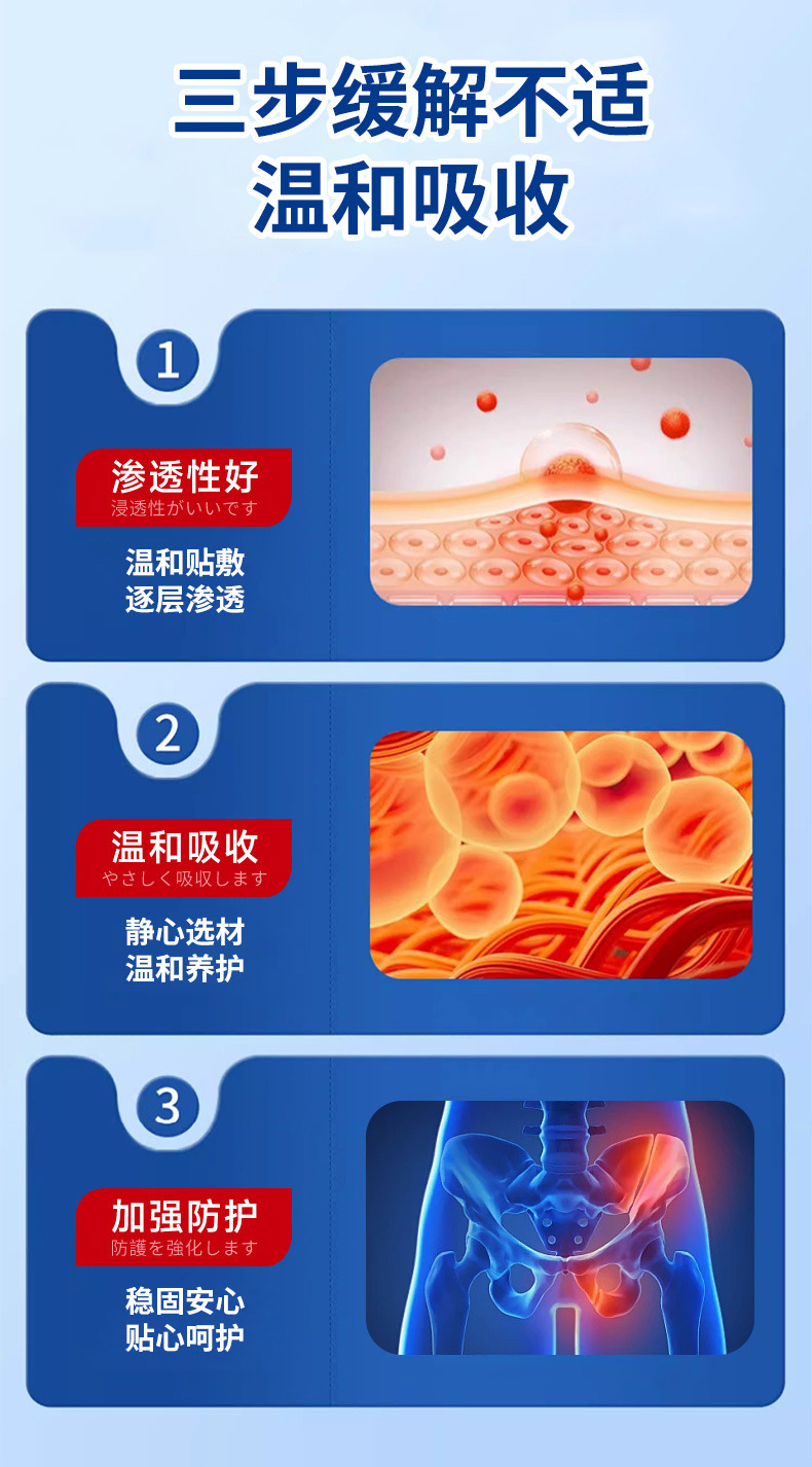 圭敏妍恩坐骨神经贴关节保健贴艾草贴颈肩腰腿穴位膏药贴批发代发