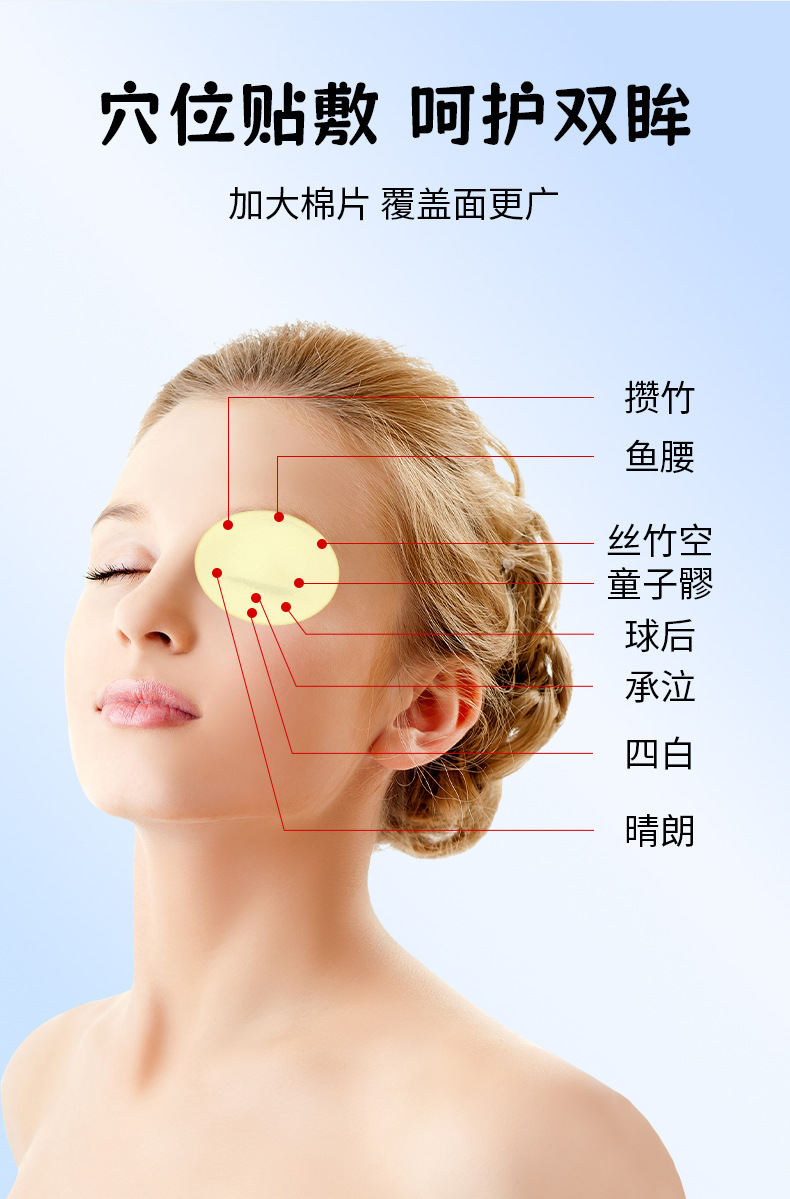 云南本草蓝莓叶黄素眼贴批发艾草眼贴学生家用眼疲劳冷敷眼膜代发