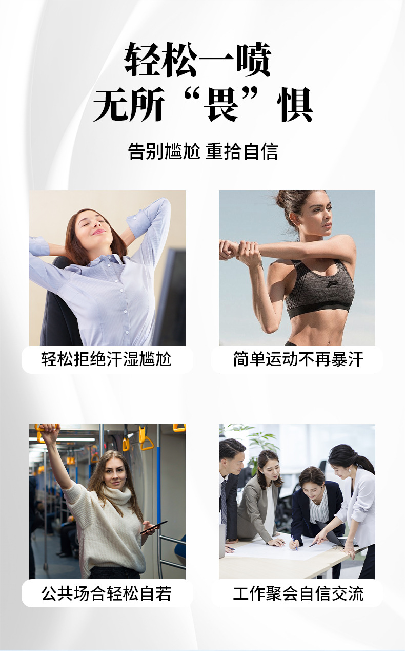 洛健堂止汗香体露男女通用便携旅行腋下异味喷雾持久香体喷雾批发