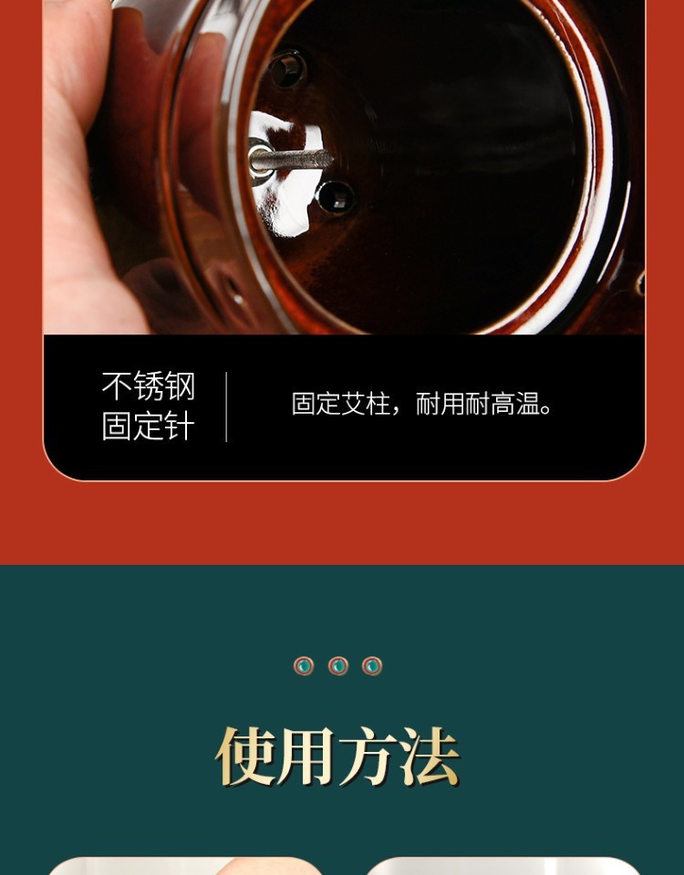 紫砂艾灸罐陶瓷刮痧杯多功能熏蒸仪魔灸罐温灸器具批发保健家用