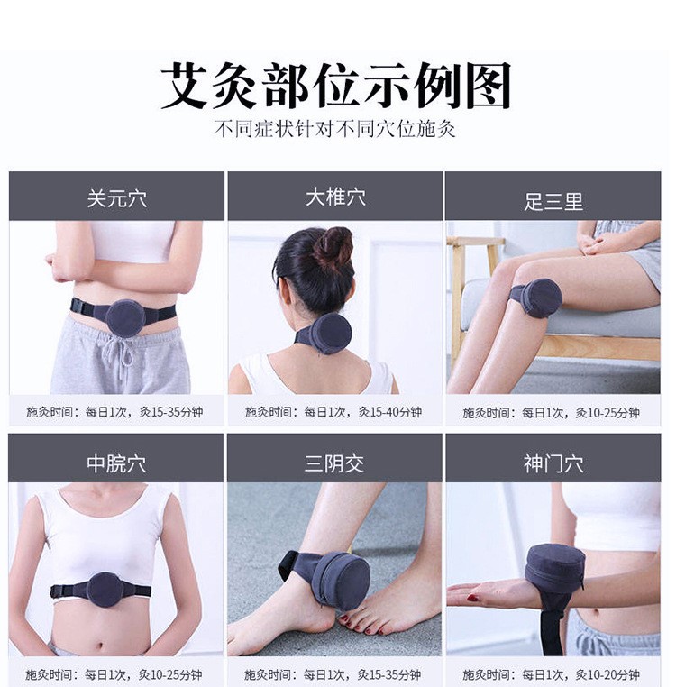 艾灸盒家用纯铜灸盒随身灸四联无烟布套加厚多功能厂家批发保健