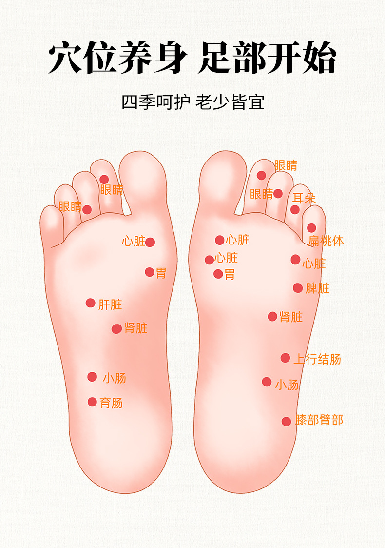 老北京草本足贴睡眠竹醋足贴50贴生姜艾草足贴足底温灸贴厂家批发
