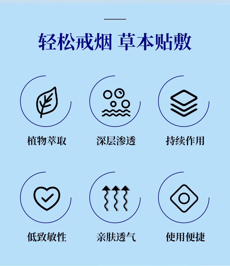 戒烟贴尼古丁替代膏贴厂家批发电商爆款男女通用戒烟灵控烟宝代发