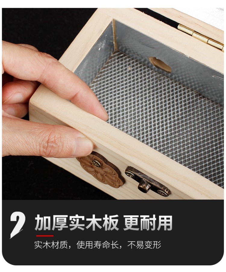 艾灸盒实木制随身灸家用腰腹部全身通用隔姜灸器具罐子理疗温灸