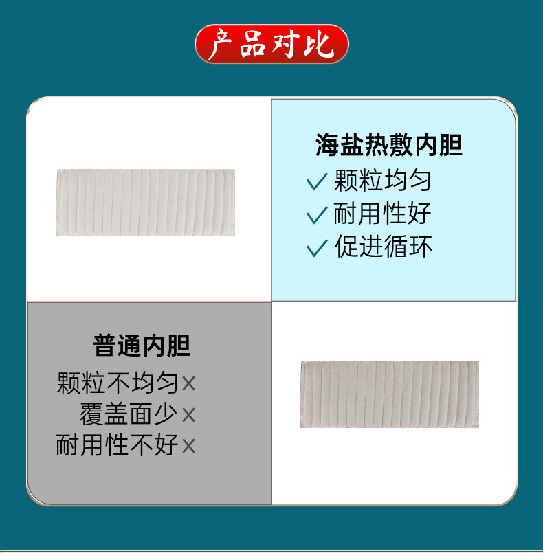 电加热海盐包家用理疗海盐袋热敷艾草包艾灸暖肚护腰带粗盐热敷包