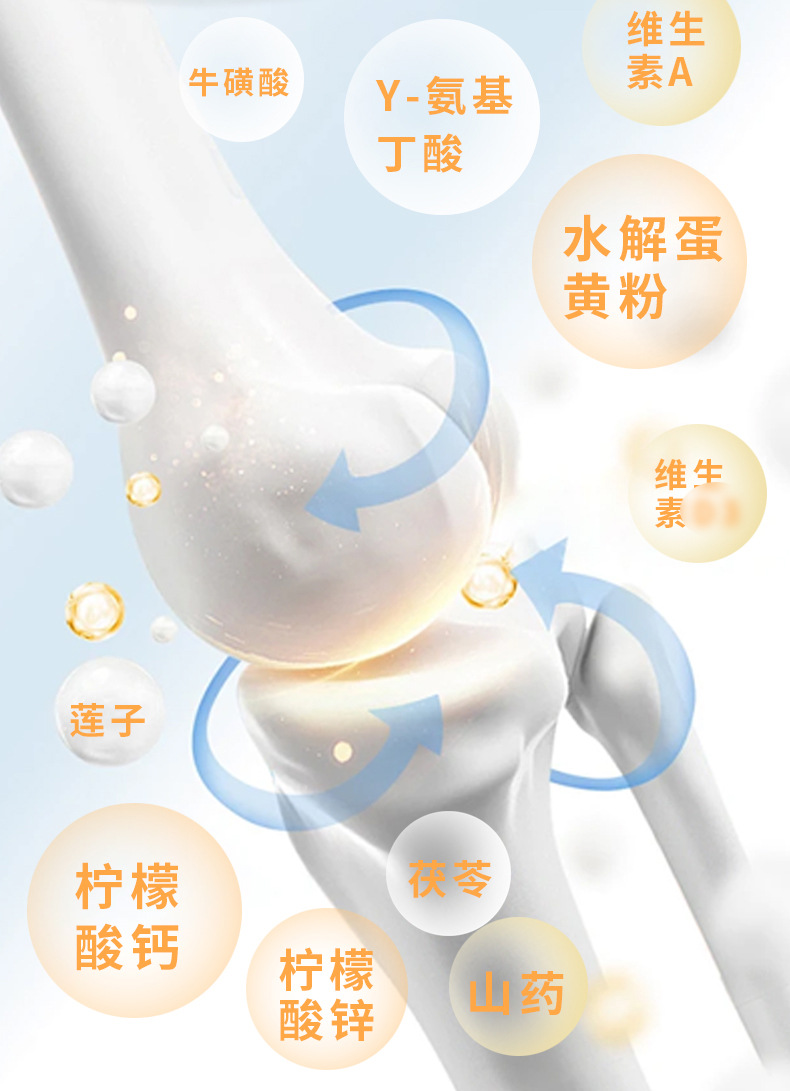 γ-氨基丁酸青少年儿童学生钙铁锌营养补充剂益生菌粉剂贴牌代工