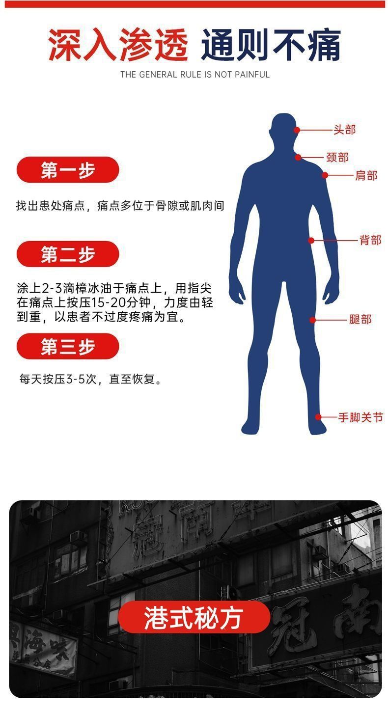 羚羊堂樟冰油肌肉酸胀肩颈不适筋骨活络油草本