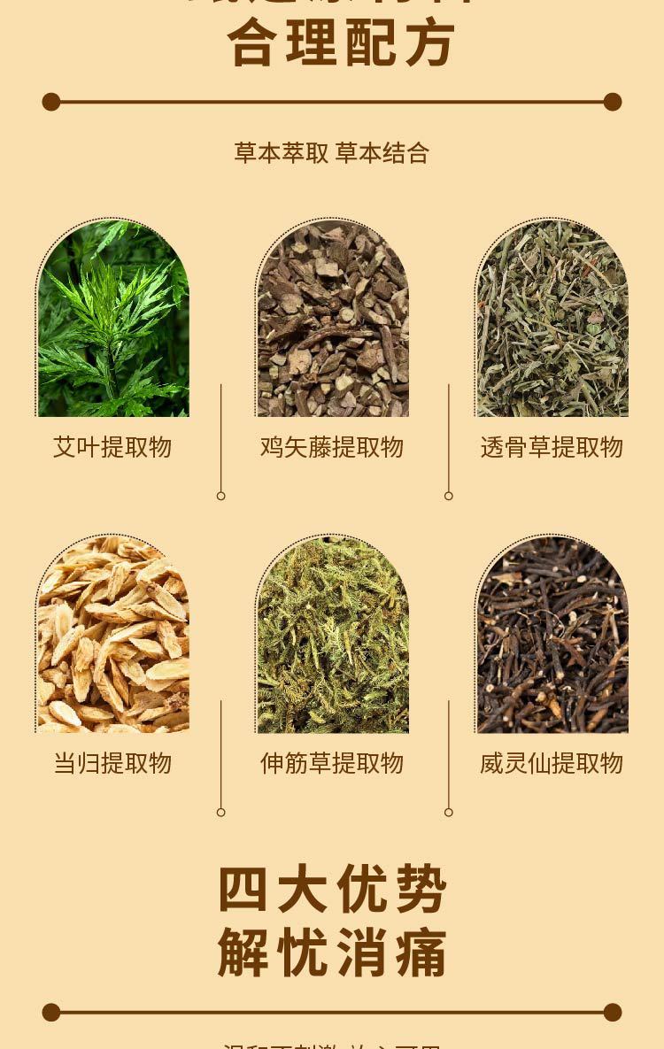 鸸鹋敷络贴透骨贴膏药贴颈椎关节膝盖疼痛贴艾草贴源头厂家批代发