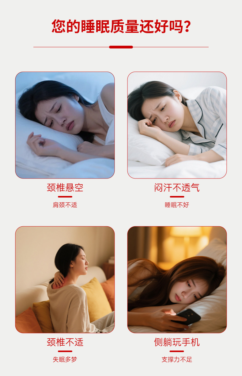 荞麦元宝枕单人四季荞麦枕护颈艾草枕头家用睡眠专用艾灸枕荞麦枕