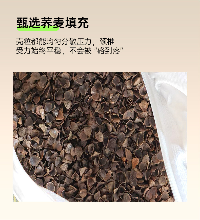 全荞麦颈椎枕3D空气棉家用助睡牵引枕反弓支撑立体护颈枕荞麦枕头