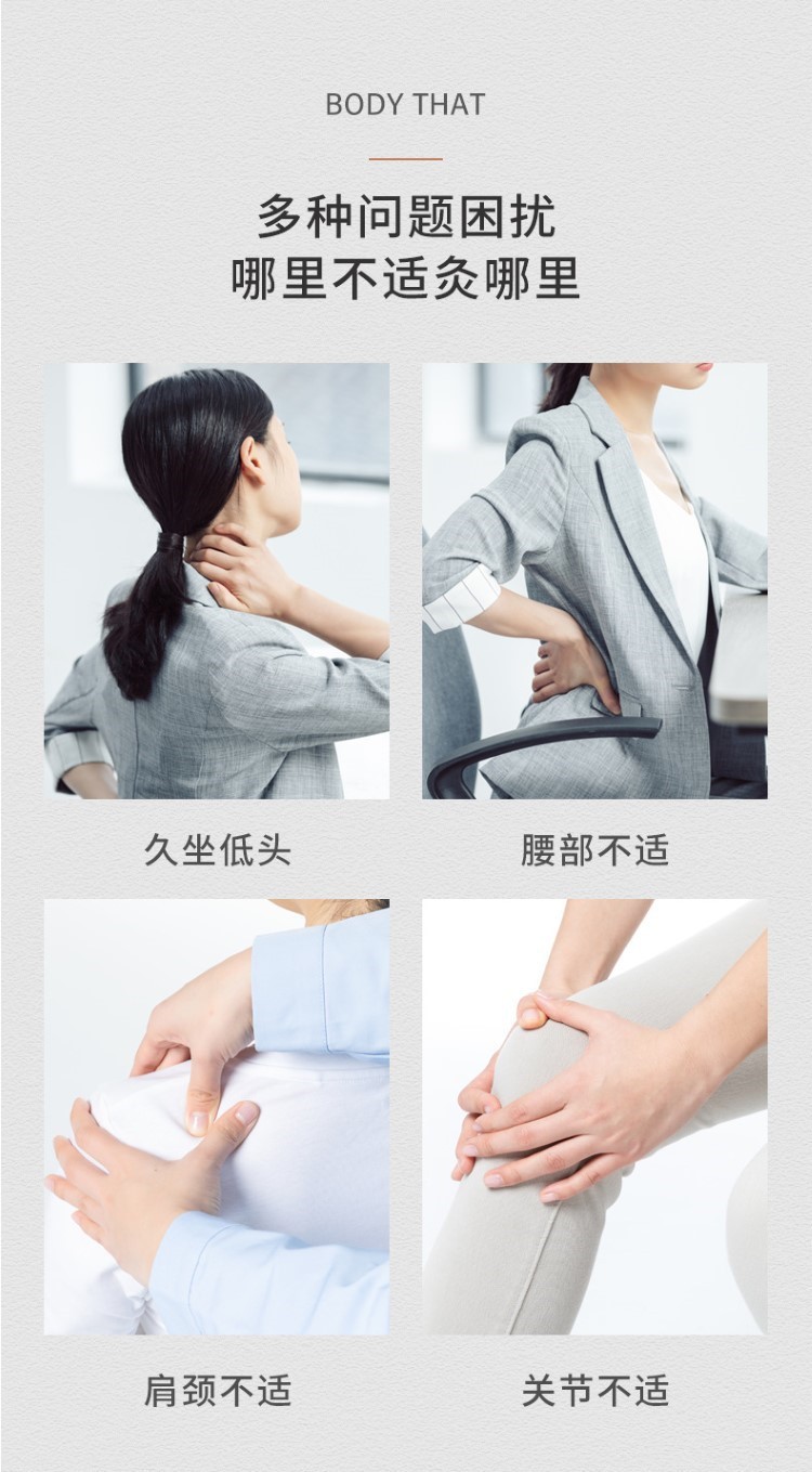 抖音爆款木质艾灸枕头无烟器具颈椎枕腰部随身灸实木保健