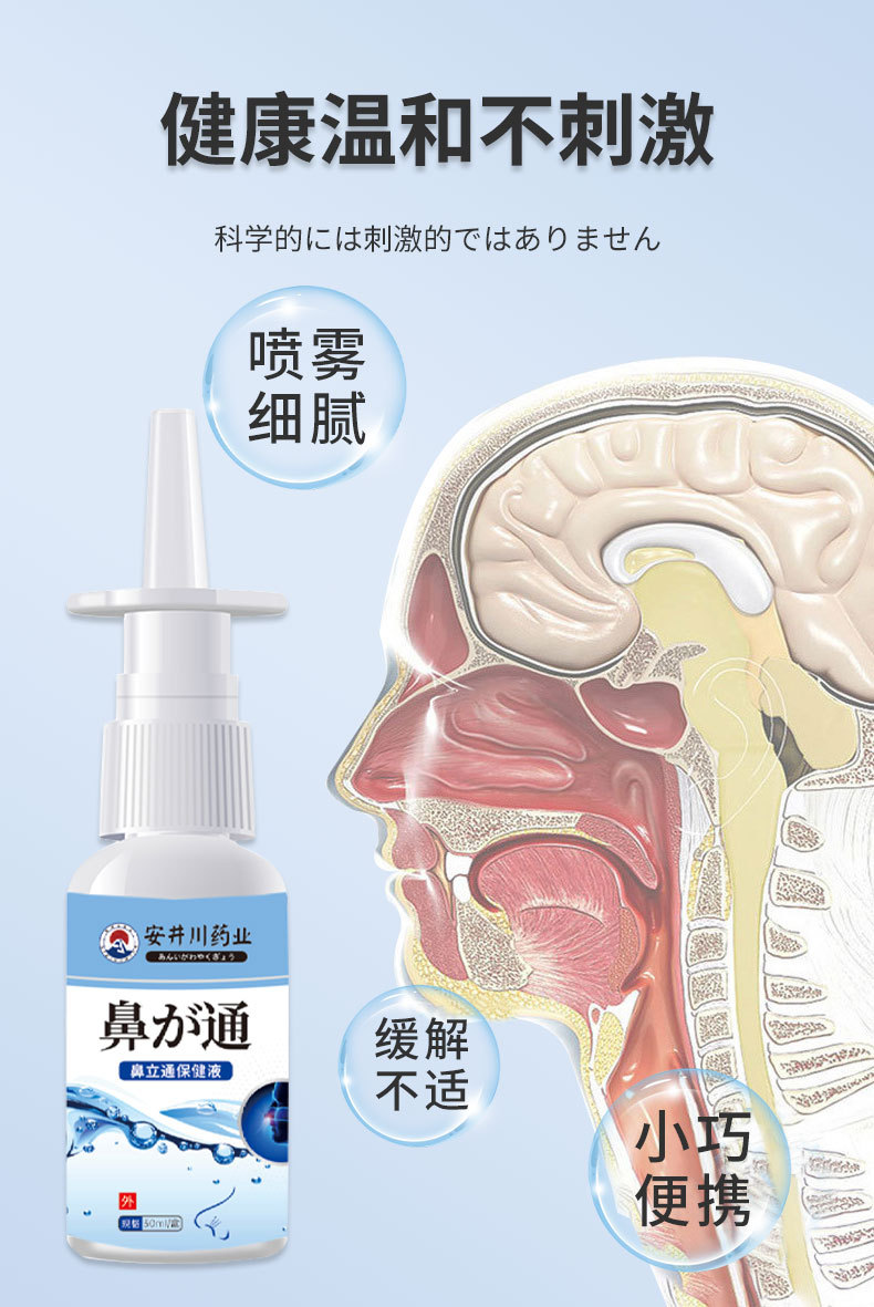 安井川药业鼻立通液鼻塞鼻干痒打喷嚏苍耳子鼻康灵喷剂辛夷抑菌液
